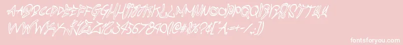 graffitistreetcondital Font – White Fonts on Pink Background