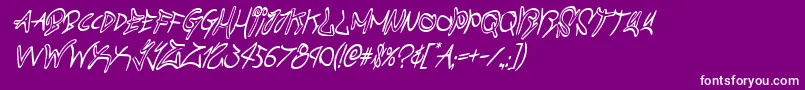 graffitistreetcondital Font – White Fonts on Purple Background