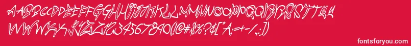 graffitistreetcondital Font – White Fonts on Red Background