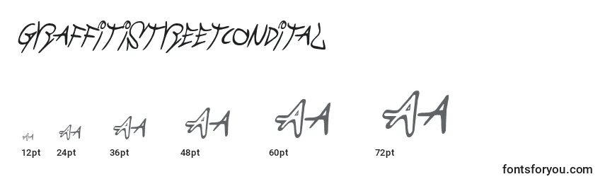 Graffitistreetcondital Font Sizes