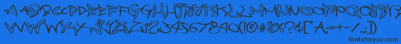 graffitistreetexpand-Schriftart – Schwarze Schriften auf blauem Hintergrund