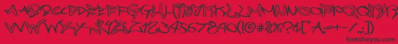 graffitistreetexpand Font – Black Fonts on Red Background