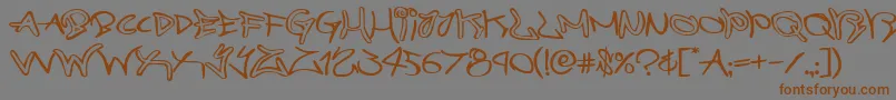 graffitistreetexpand Font – Brown Fonts on Gray Background