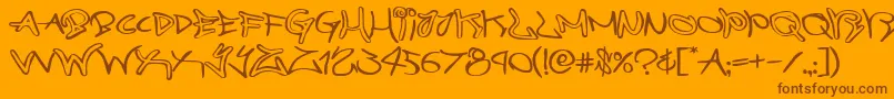 More about graffitistreetexpand Font graffitistreetexpand Font – Brown Fonts on Orange Background