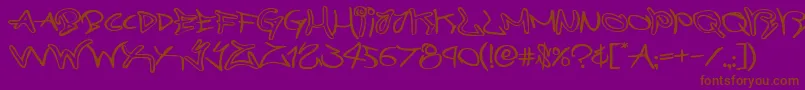 graffitistreetexpand Font – Brown Fonts on Purple Background