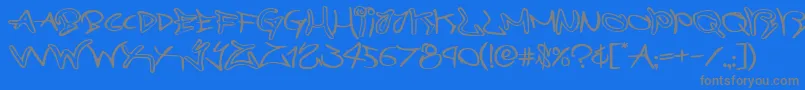 graffitistreetexpand Font – Gray Fonts on Blue Background