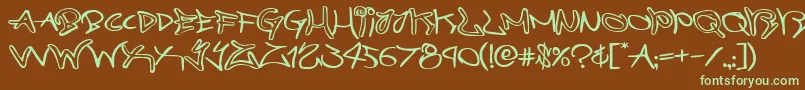 graffitistreetexpand Font – Green Fonts on Brown Background