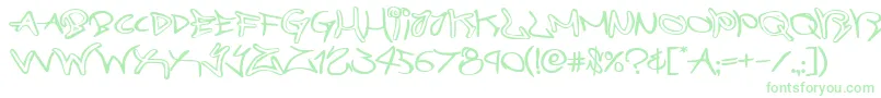 Czcionka graffitistreetexpand – zielone czcionki