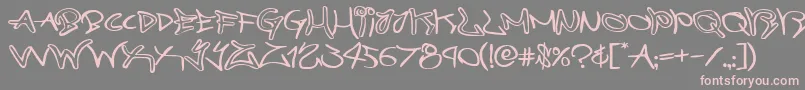 graffitistreetexpand-Schriftart – Rosa Schriften auf grauem Hintergrund