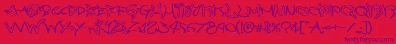 graffitistreetexpand Font – Purple Fonts on Red Background
