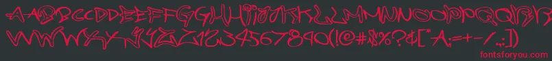 Saiba mais sobre a fonte graffitistreetexpand Fonte graffitistreetexpand – fontes vermelhas em um fundo preto