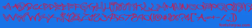 graffitistreetexpand Font – Red Fonts on Blue Background