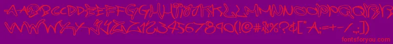 graffitistreetexpand-Schriftart – Rote Schriften auf violettem Hintergrund