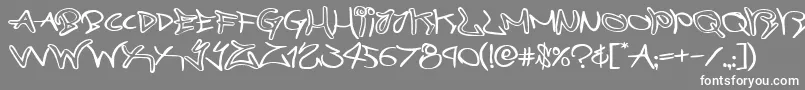 graffitistreetexpand Font – White Fonts on Gray Background