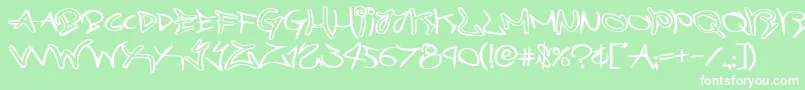 graffitistreetexpand Font – White Fonts on Green Background