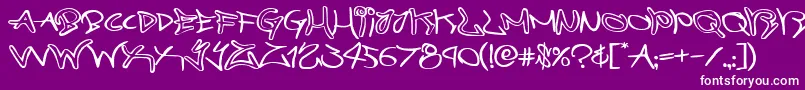 graffitistreetexpand Font – White Fonts on Purple Background