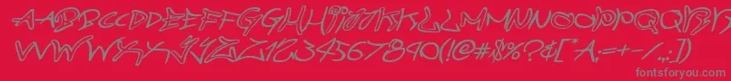 graffitistreetexpandital-Schriftart – Graue Schriften auf rotem Hintergrund
