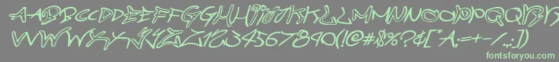 graffitistreetexpandital-Schriftart – Grüne Schriften auf grauem Hintergrund