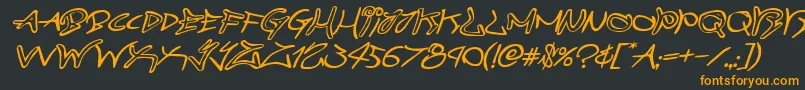 graffitistreetexpandital Font – Orange Fonts on Black Background