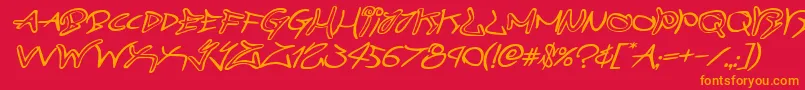 More about graffitistreetexpandital Font graffitistreetexpandital Font – Orange Fonts on Red Background