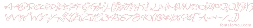 graffitistreetexpandital Font – Pink Fonts on White Background