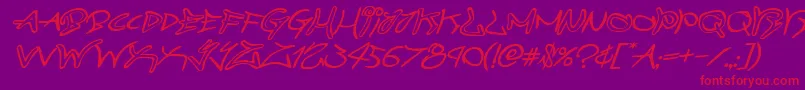 graffitistreetexpandital-Schriftart – Rote Schriften auf violettem Hintergrund