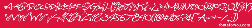 graffitistreetexpandital Font – White Fonts on Red Background