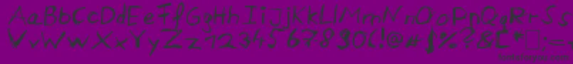 Aircloud Font – Black Fonts on Purple Background