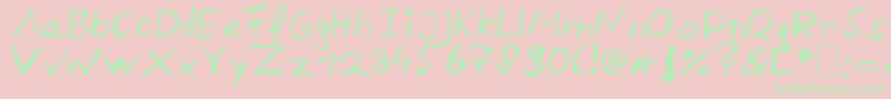 Aircloud Font – Green Fonts on Pink Background
