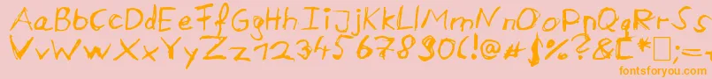 Aircloud Font – Orange Fonts on Pink Background
