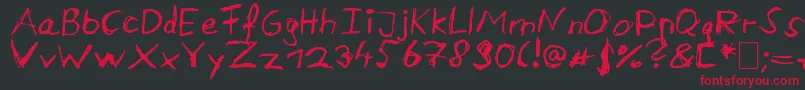 Aircloud Font – Red Fonts on Black Background