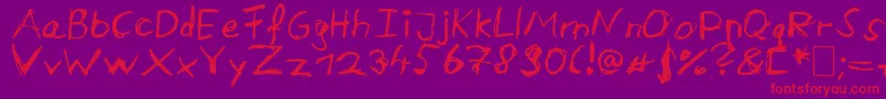 Aircloud Font – Red Fonts on Purple Background