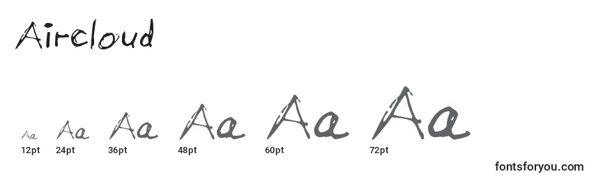 Aircloud Font Sizes