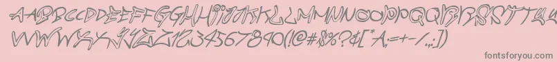 graffitistreetital-Schriftart – Graue Schriften auf rosa Hintergrund