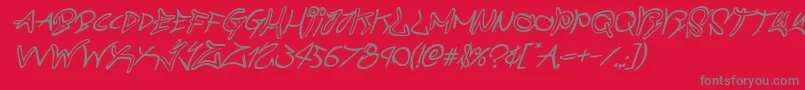 graffitistreetital Font – Gray Fonts on Red Background