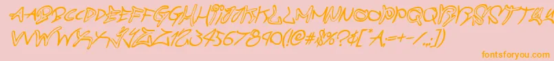 graffitistreetital Font – Orange Fonts on Pink Background