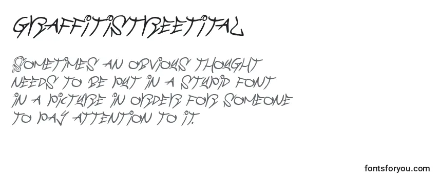 Review of the Graffitistreetital Font