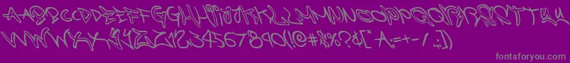 graffitistreetleft-Schriftart – Graue Schriften auf violettem Hintergrund