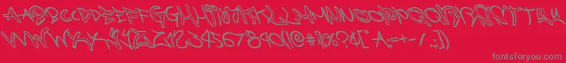 graffitistreetleft-Schriftart – Graue Schriften auf rotem Hintergrund