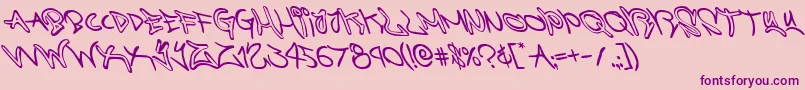 graffitistreetleft Font – Purple Fonts on Pink Background