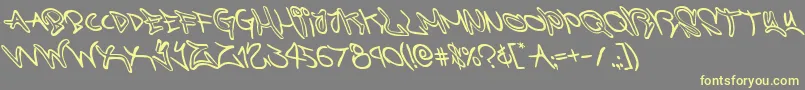 graffitistreetleft Font – Yellow Fonts on Gray Background