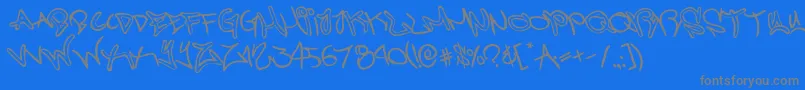 En savoir plus sur la police graffitistreetrotate Police graffitistreetrotate – polices grises sur fond bleu