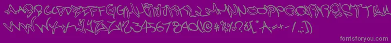 Police graffitistreetrotate – polices grises sur fond violet