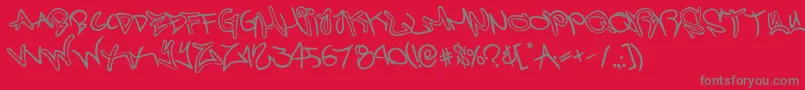 fuente graffitistreetrotate – Fuentes Grises Sobre Fondo Rojo