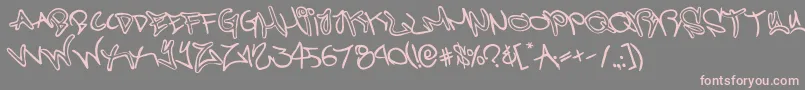 graffitistreetrotate Font – Pink Fonts on Gray Background