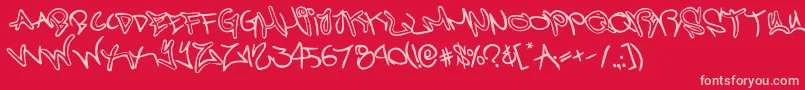 graffitistreetrotate Font – Pink Fonts on Red Background