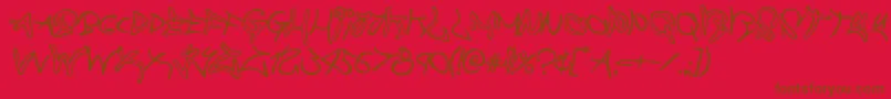 graffitistreetrotate2 Font – Brown Fonts on Red Background