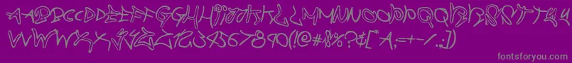 graffitistreetrotate2 Font – Gray Fonts on Purple Background