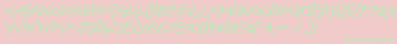 graffitistreetrotate2 Font – Green Fonts on Pink Background
