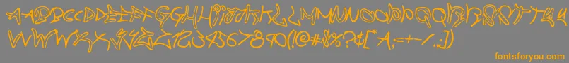 graffitistreetrotate2 Font – Orange Fonts on Gray Background